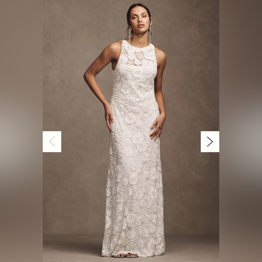 BHLDN Winnie Floral Column Gown